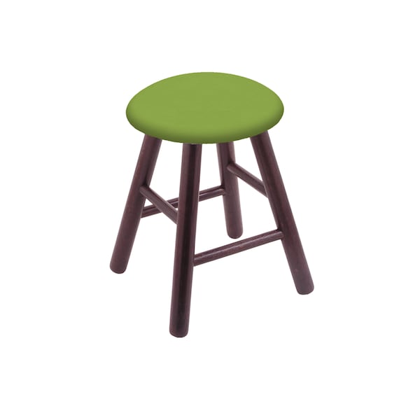 Oak Vanity Stool, Dark Cherry Finish, Graph Cork Seat